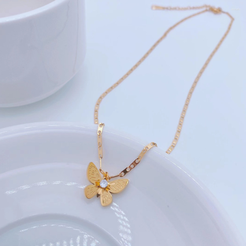 Chains 316L Stainless Steel European And American Style Simple Temperament Butterfly Ladies Necklace Fashion Exquisite Jewelry SAN1322
Chains 316L Stainless Steel European And American Style Simple Temperament Butterfly Ladies Necklace Fashion Exquisite Jewelry SAN1322