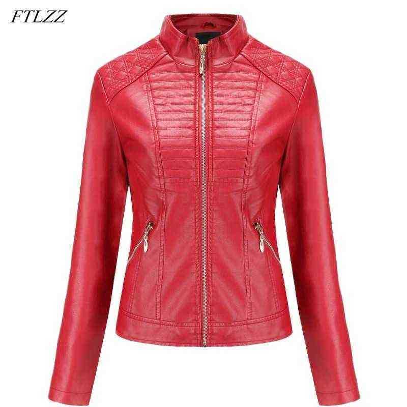 Ftlzz Spring Autumn Women Soft Faux Leather Short Jacket Stand Collar Moto Bike Pu Leather Jacket Slim Zippers Outfit Chic female J220727, Black
Ftlzz Spring Autumn Women Soft Faux Leather Short Jacket Stand Collar Moto Bike Pu Leather Jacket Slim Zippers Outfit Chic female J220727, Black