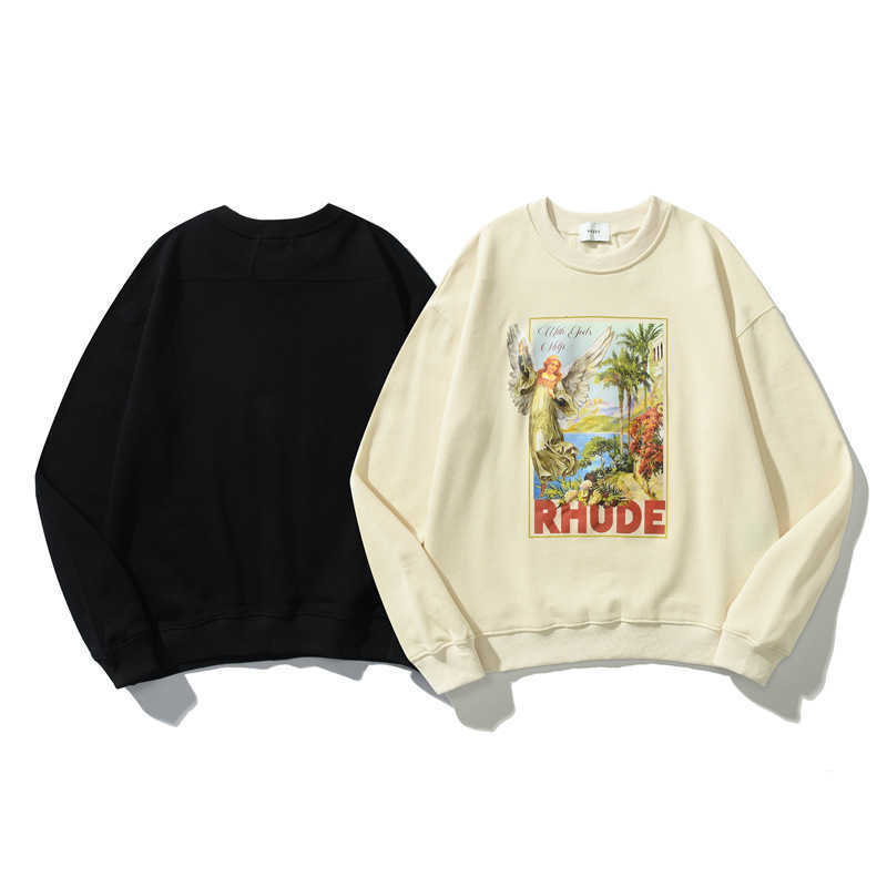 2022 American Fashion Brand Rhude High-definition Angel Print Hip-hop Men and Women' Loose Round Neck Sweater Hooded Jackets Coats
2022 American Fashion Brand Rhude High-definition Angel Print Hip-hop Men and Women' Loose Round Neck Sweater Hooded Jackets Coats