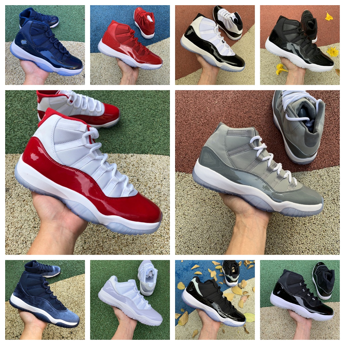 Jumpman 11 High Basketball Shoes Men Women 11s Cherry Midnight Navy Cool Grey Bred 72-10 Legend Blue Concord Space Jam Yellow Snakeskin Designer Trainers Sneakers, Bubble package bag
Jumpman 11 High Basketball Shoes Men Women 11s Cherry Midnight Navy Cool Grey Bred 72-10 Legend Blue Concord Space Jam Yellow Snakeskin Designer Trainers Sneakers, Bubble package bag