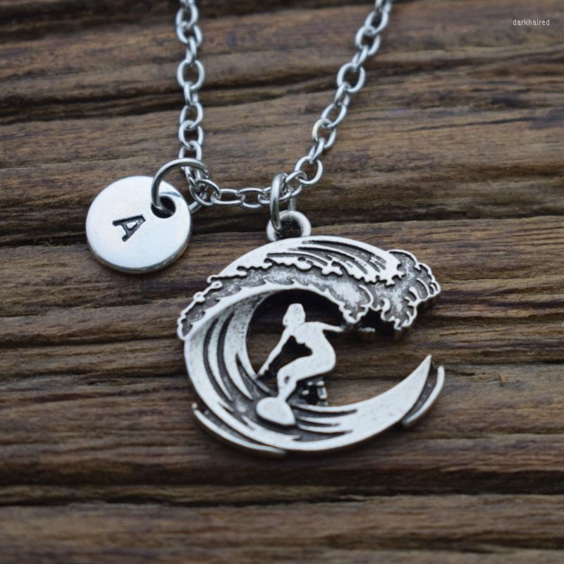 Chains 12pcs A-Z Alphabet Initial Necklace Surf Boy Girl Seaside Waves Sailboat Pendant Summer Jewelry
Chains 12pcs A-Z Alphabet Initial Necklace Surf Boy Girl Seaside Waves Sailboat Pendant Summer Jewelry