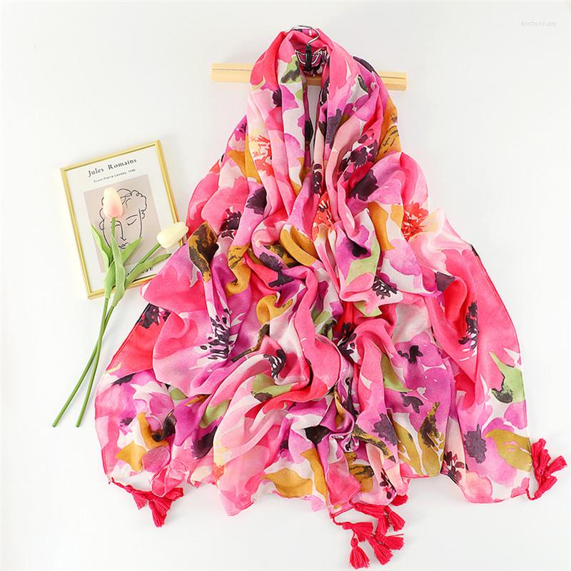 Scarves Women Spain Fashion Viscose Scarf Ink Painting Floral Tassel Shawl Wrap Neck Pashmina Stole Winter Foulard Bufandas Muslim Hijab
Scarves Women Spain Fashion Viscose Scarf Ink Painting Floral Tassel Shawl Wrap Neck Pashmina Stole Winter Foulard Bufandas Muslim Hijab