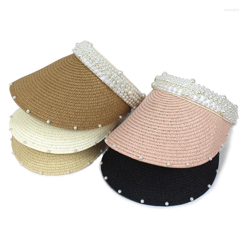 Wide Brim Hats 2022 Spring Summer Straw Hat Solid Color Pearl Visors Sun Protection Cap For Women 09, White
Wide Brim Hats 2022 Spring Summer Straw Hat Solid Color Pearl Visors Sun Protection Cap For Women 09, White