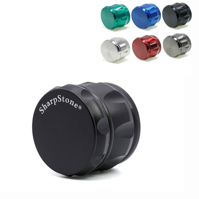 Wholesale Colorful Mini 43mm 4layer Diamond SharpStone herb grinder Travel Metal Rainbow smoking tobacco grinders for dry herb