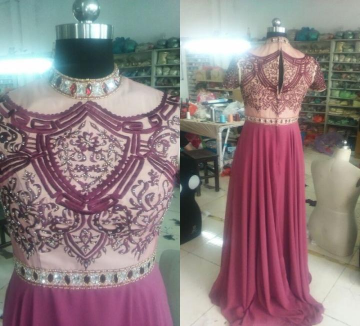 Exquisite Embroidery Prom Dresses Crystals High Neck Beads Sequins Short Sleeves Chiffon Long Formal Evening Party Gowns Custom Ma5143518, Blue
Exquisite Embroidery Prom Dresses Crystals High Neck Beads Sequins Short Sleeves Chiffon Long Formal Evening Party Gowns Custom Ma5143518, Blue