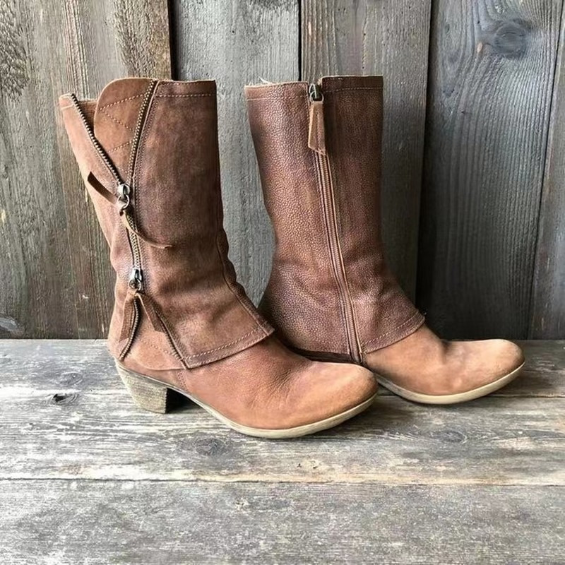 Boots Autumn and Winter European and American Style Women's Leather Boots Side Zipper Fashion Boots Thick Heel Women's Shoes 221114, Light brown
Boots Autumn and Winter European and American Style Women's Leather Boots Side Zipper Fashion Boots Thick Heel Women's Shoes 221114, Light brown