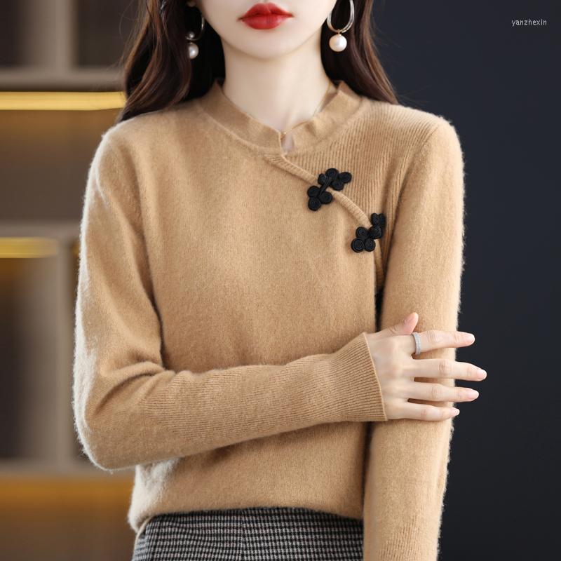 Women's Sweaters Pure Wool Sweater Women's Autumn And Winter Bottoming Shirt Round Neck Loose Cashmere Retro, Golden camel
Women's Sweaters Pure Wool Sweater Women's Autumn And Winter Bottoming Shirt Round Neck Loose Cashmere Retro, Golden camel