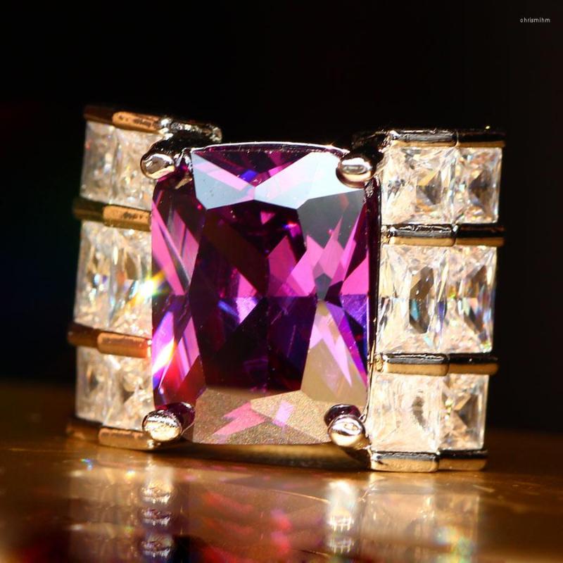 Cluster Rings YaYI Fine Jewelry Fashion Princess Cut 12 18mm Huge Purple Cubic Zirconia Silver Color Wedding Party Lovers Gift
Cluster Rings YaYI Fine Jewelry Fashion Princess Cut 12 18mm Huge Purple Cubic Zirconia Silver Color Wedding Party Lovers Gift