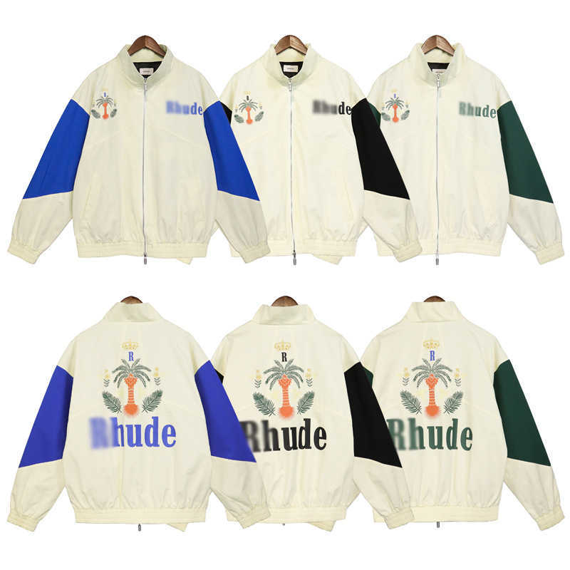 High Quality Rhude Floral Letter Printing Color Blocking Tooling Fog Loose Zipper Jacket for Men and Women Hooded Jackets Coats, Black
High Quality Rhude Floral Letter Printing Color Blocking Tooling Fog Loose Zipper Jacket for Men and Women Hooded Jackets Coats, Black
