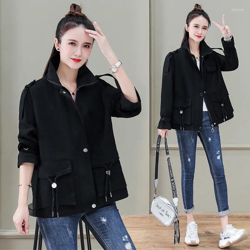 Women's Trench Coats Women's 2022 Spring And Autumn Windbreaker Jacket Retro Coat Baseball Uniform Tooling Short Outwear Female L410, Black
Women's Trench Coats Women's 2022 Spring And Autumn Windbreaker Jacket Retro Coat Baseball Uniform Tooling Short Outwear Female L410, Black