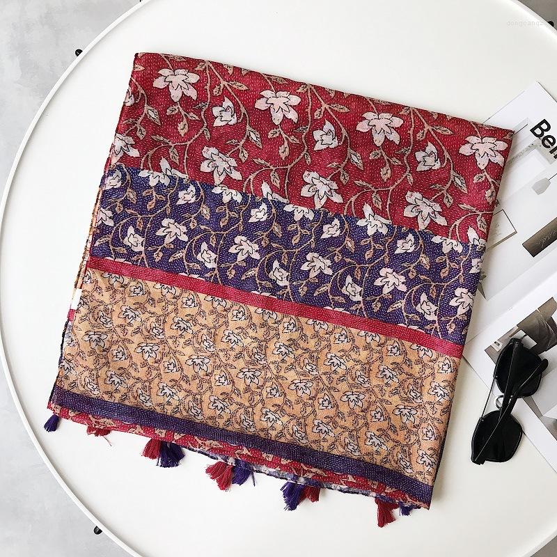 Scarves 2022 Est Fashion Flower Rattan Print Tassel Shawl Beautiful Floral Wrap Scarf Hijab Muffler
Scarves 2022 Est Fashion Flower Rattan Print Tassel Shawl Beautiful Floral Wrap Scarf Hijab Muffler