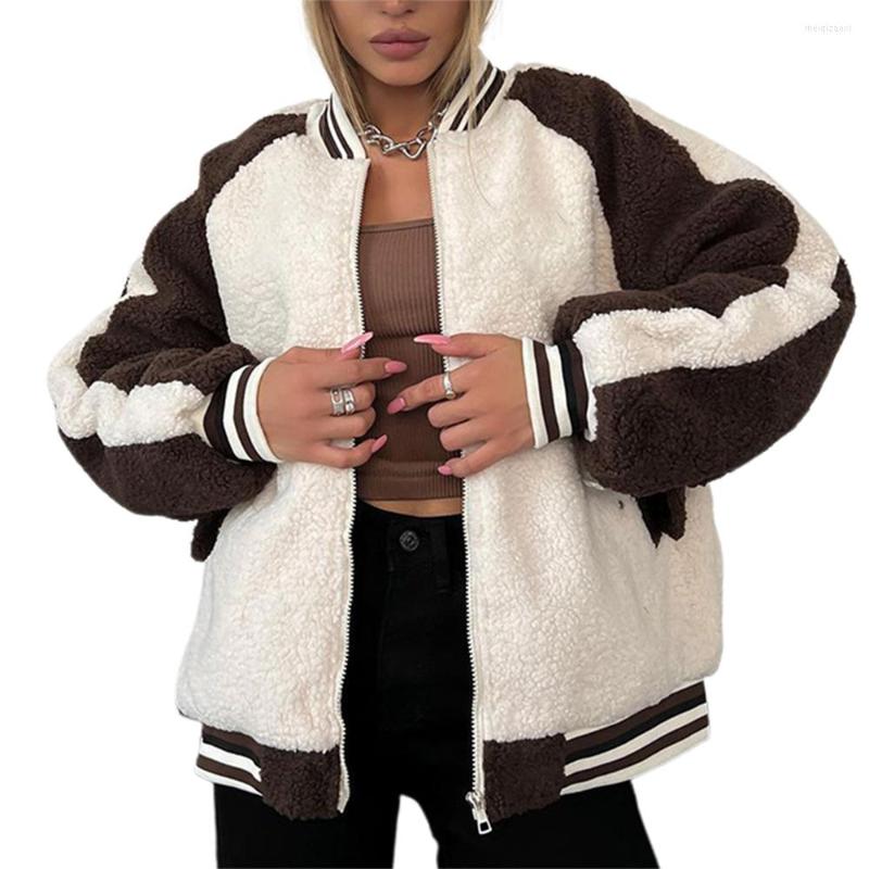 Women' Jackets Douhoow Women Fleece Baseball Jacket Oversized Long Sleeve Zipper Plush Coat Casual Loose With Pockets Autumn Winter, Brown
Women' Jackets Douhoow Women Fleece Baseball Jacket Oversized Long Sleeve Zipper Plush Coat Casual Loose With Pockets Autumn Winter, Brown