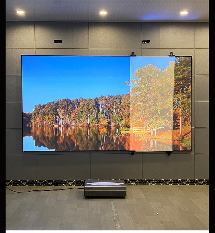 80" -150 inch PET Crystal ALR UST Ultra bezel projection screen for VAVA 4K WEMAX A300 D30 Fengmi T1 4K laser projector