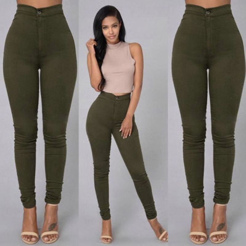 Womens Jeans Women Fashion Solid Leggings Sexy Fitness High Waist Trousers Female White Black Blue Skinny Clothing 221115