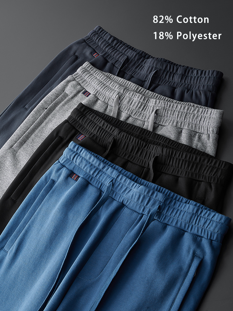 Men's Pants Spring Zip Pockets Long Sweatpants Men Joggers Blue Black Grey Sportswear Straight Track Casual Cotton Trousers 221116