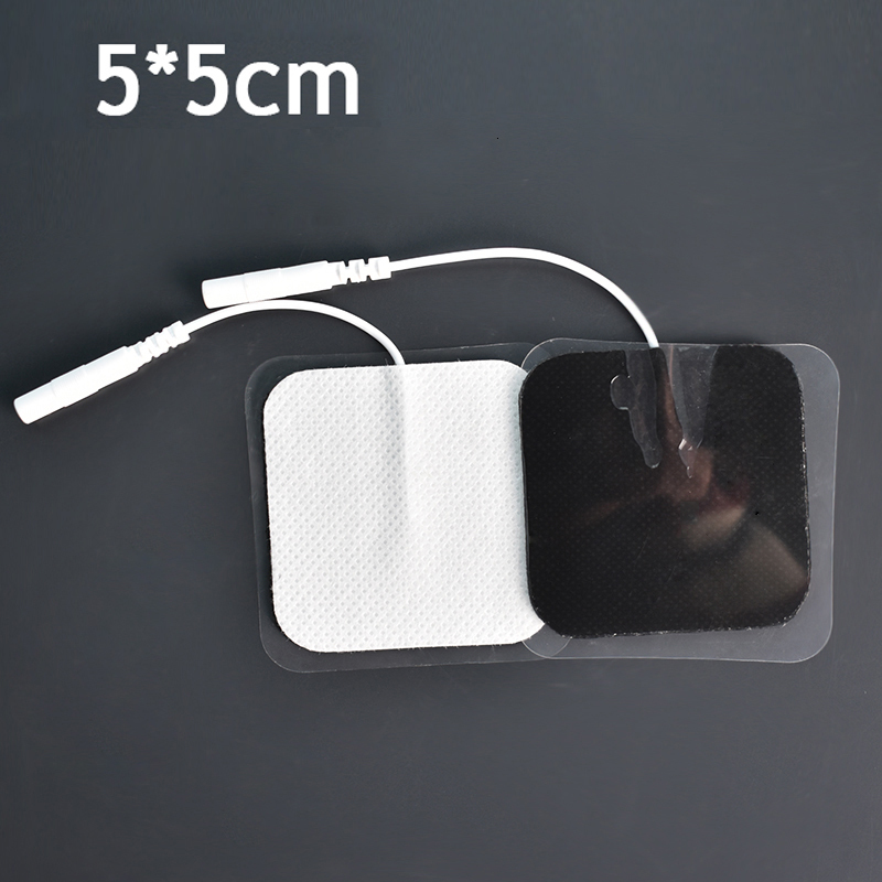 Other Massage Items 20/50/100Pcs 5x5cm Ems Nerve Muscle Stimulator Electrode Pads Gel Tens s Physiotherapy Machine 2mm Plug 221116
