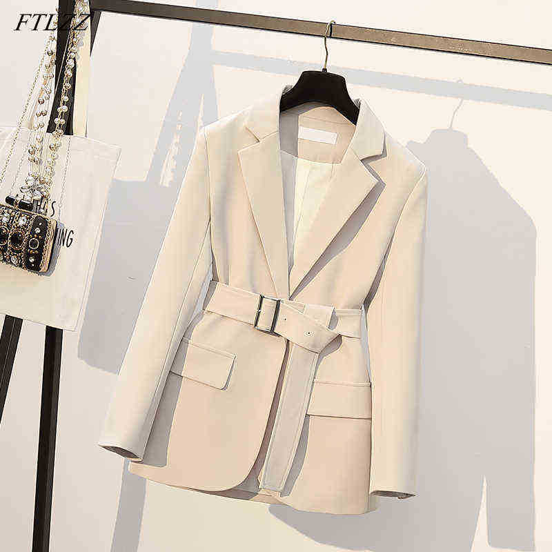 Ftlzz Spring Autumn Office Ladies Blazer Jacket Women Elegant Slim Fashion Outfit One Button Solid Color Suit Jacket With Belt J220727, Creamy-white
Ftlzz Spring Autumn Office Ladies Blazer Jacket Women Elegant Slim Fashion Outfit One Button Solid Color Suit Jacket With Belt J220727, Creamy-white