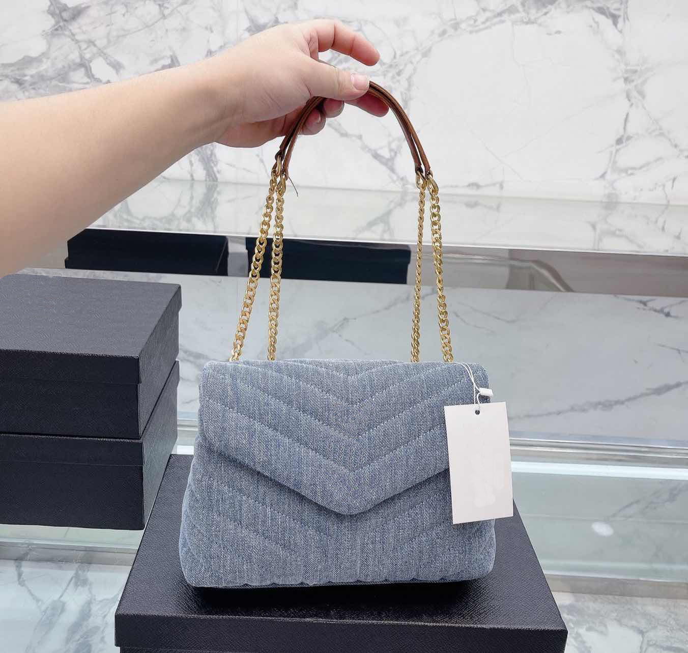 denim handbag Womens cross body shoulder Chain letter designer bag 5A top handbags Fashion lady se Free shipping