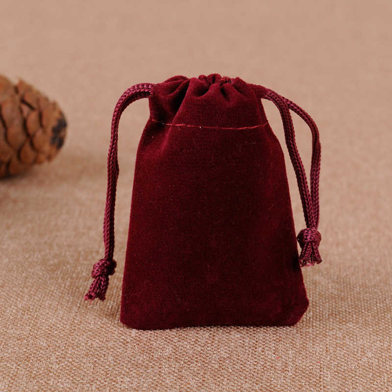 Mix color 7x9cm Velvet Drawstring Pouch Bag/Jewelry Bag Christmas/Wedding Gift Bags