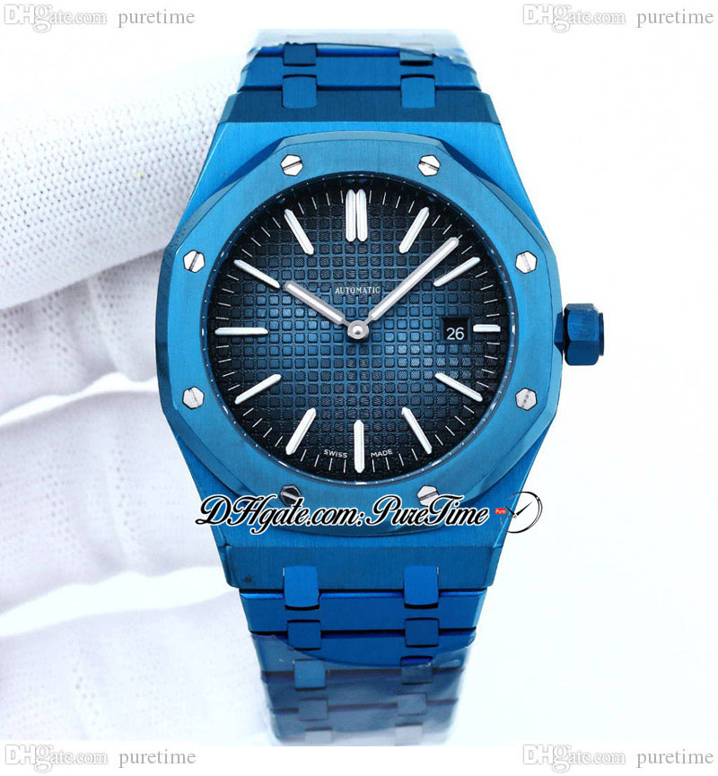 42mm Blue Steel A21J Automatic Mens Watch B-Blue Textured Dial Stick Markers Stainless Steel Bracelet A1520 Watches Puretime E246D4
42mm Blue Steel A21J Automatic Mens Watch B-Blue Textured Dial Stick Markers Stainless Steel Bracelet A1520 Watches Puretime E246D4