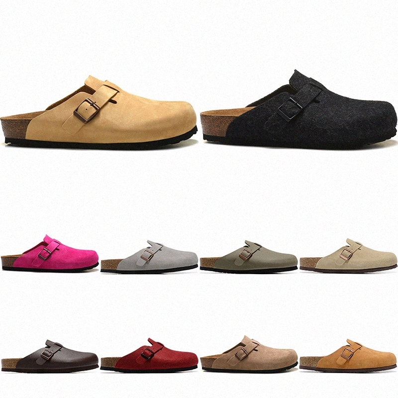 Boston Womens Designer Slippers Leather Clogs Cork Flat Fashion Leather Slide outdoor Beach Sandals 35-44
Boston Womens Designer Slippers Leather Clogs Cork Flat Fashion Leather Slide outdoor Beach Sandals 35-44
