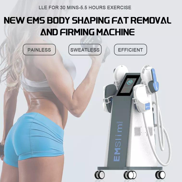 High Power Emslim neo 4 handles with RF cushion slimming machine HI-EMT body shaping EMS sculp build Muscles sculpting Muscle Stimulator weight loss b