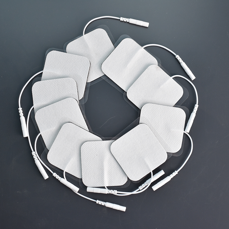 Other Massage Items 20/50/100Pcs 5x5cm Ems Nerve Muscle Stimulator Electrode Pads Gel Tens s Physiotherapy Machine 2mm Plug 221116