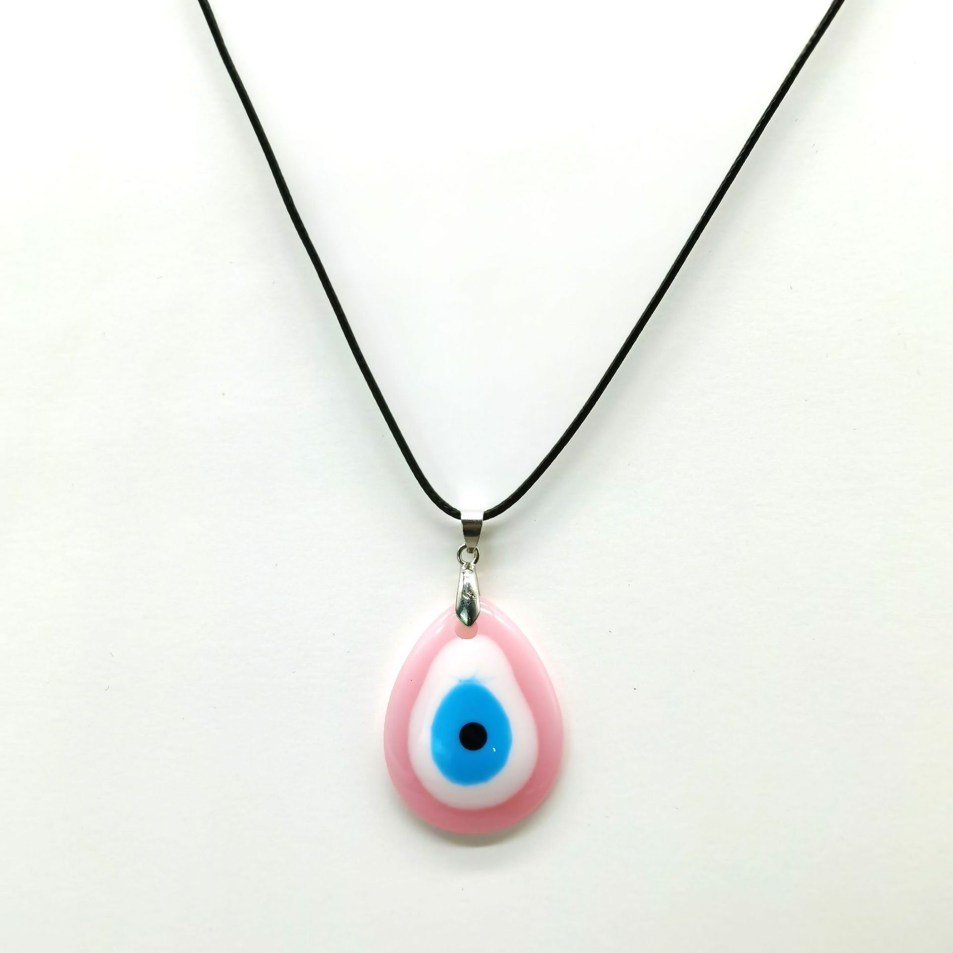 30MM Coloured Resin Evil Eyes Necklaces Fashion Turkish Lucky Blue eye Necklace For Friend Jewelry Gift