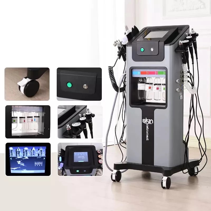 Multi-Functional Beauty Equipment 8 In 1 Hydro Dermabrasion Machine Oxygenated Care Skin Rejuvenation Whiting Tightening Beauty Device