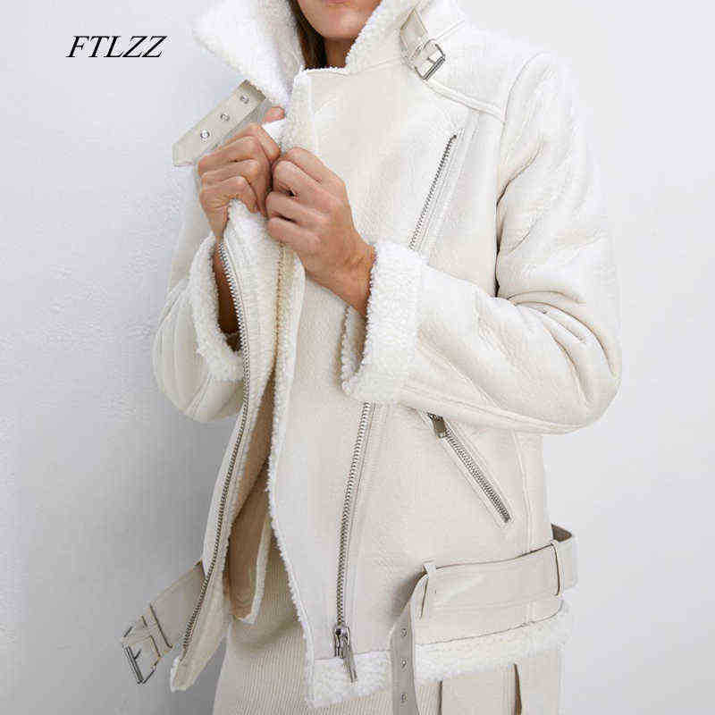 Ftlzz Women Winter Faux Lamb Leather Jacket Pu Motorcycle Zipper Faux Leather Jacket Lamb Wool Fur Collar Warm Thick Outerwear J220727, Beige
Ftlzz Women Winter Faux Lamb Leather Jacket Pu Motorcycle Zipper Faux Leather Jacket Lamb Wool Fur Collar Warm Thick Outerwear J220727, Beige