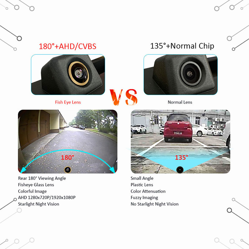 180 Degree 1080P AHD Car Rear View Camera For Ford Focus 2012 2013 Focus 2 3 Vehicle Trunk Handle Reversing Camera Night Vision