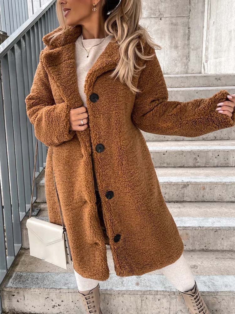 Women's Fur Faux Winter Teddy Coat Women Plush Oversized Jacket Thick Warm Long Female 5XL 221116