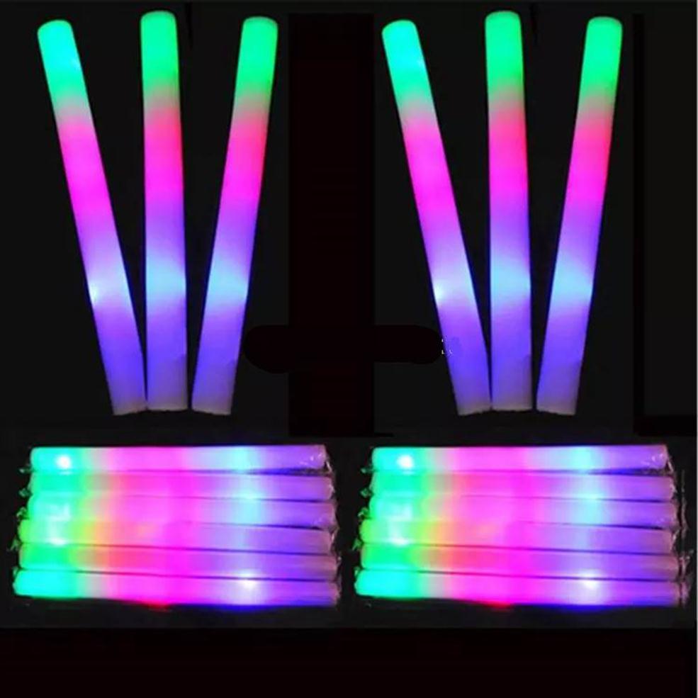 Mix Color Led Stick Glow For Wedding Party Decoration Camping Christmas Festivities Ceremony LED Toys Sponge Stick Bubble Bar216H