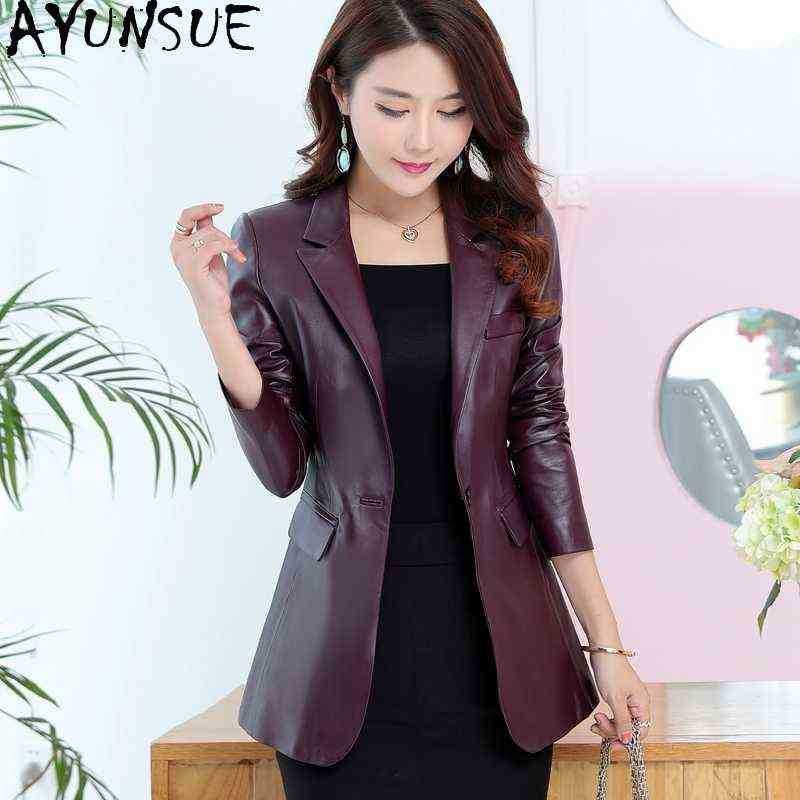 Ayunsue Spring Autumn Sheepskin Coat Female 100 Genuine Leather Coat Women Korean Suit Fashion Slim 2021 Chaqueta Mujer Lw 08 J220727, Black cotton
Ayunsue Spring Autumn Sheepskin Coat Female 100 Genuine Leather Coat Women Korean Suit Fashion Slim 2021 Chaqueta Mujer Lw 08 J220727, Black cotton