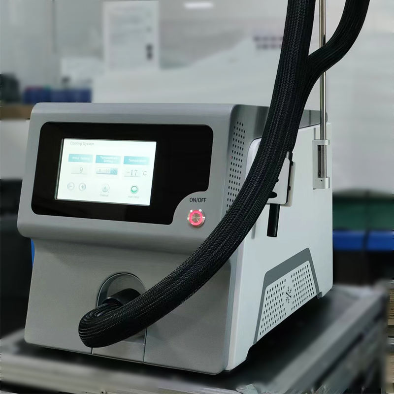 Skin Cooling Beauty Device Skin Chiller Cold Air Cooling Machine For Nd Yag Laser Tattoo Removal