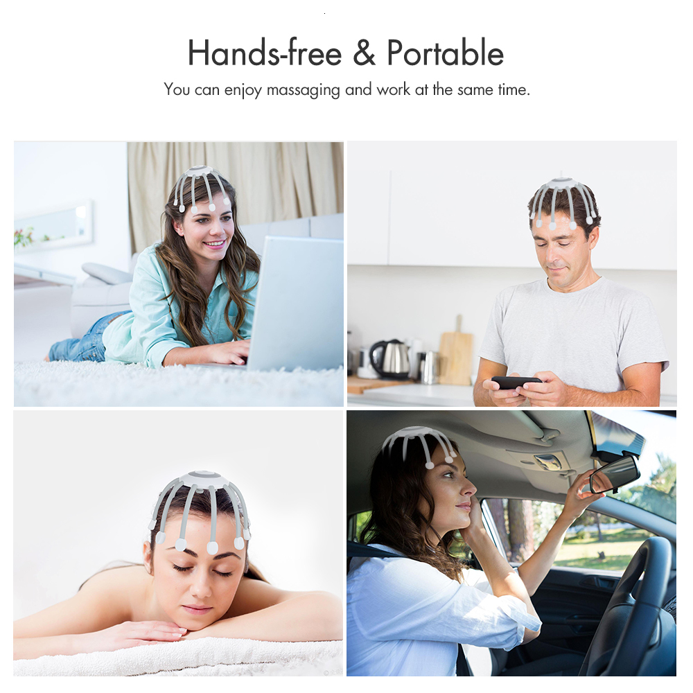 Head Massager Electric Smart Bluetooth Music Health Care Body Relaxing Relieve Fatigue aches Intelligent Massage Tool 221116