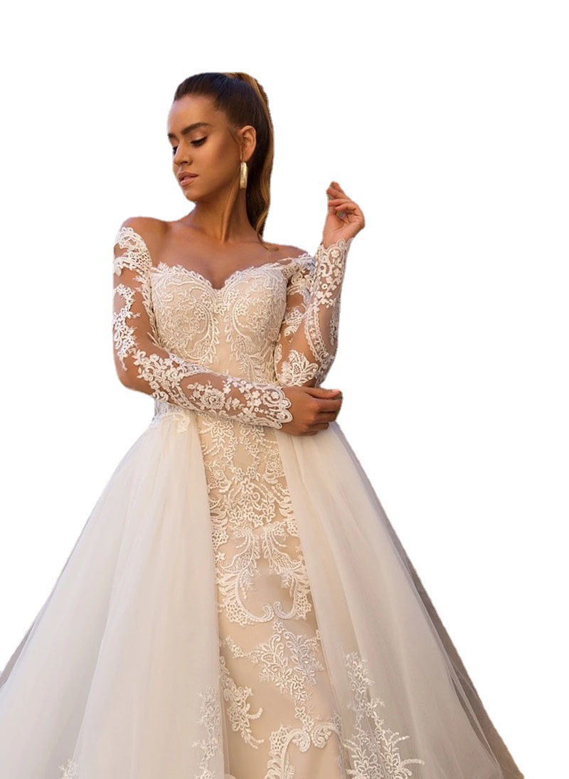 Vintage Mermaid Wedding Dresses With Detachable Train Sleeveless Lace Applique Beach Vestidos De Novia Summer Boho Bridal Gowns Custom Made 2023