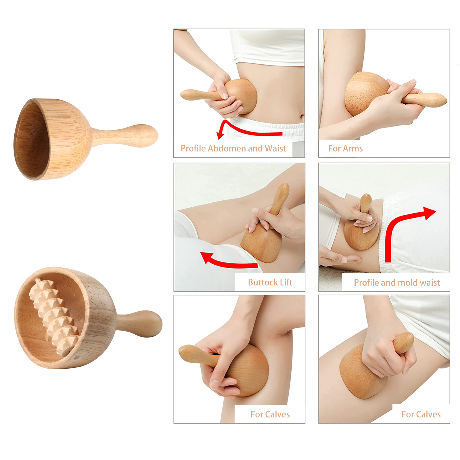 Other Massage Items Wooden Gua Sha Tool Exercise Roller Sport Injury Gym Body Leg Trigger Point Muscle Sticks r Health Care 221116