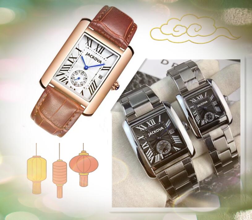 Three pins quartz time clock watches women men sub dial work auto date popular tank series square roman dial feature Shiny Lover business wristwatch reloj gifts, As pic
Three pins quartz time clock watches women men sub dial work auto date popular tank series square roman dial feature Shiny Lover business wristwatch reloj gifts, As pic