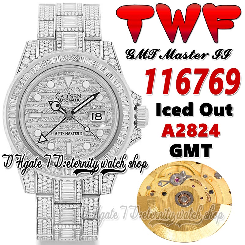 TWF GMT Paved Diamonds Mens Watch A2824 Automatic 40MM tw116769 Iced Out Baguette Diamond 904L OysterSteel Bracelet 2022 Super Edition eternity Jewelry Watches, Watch waterproof cost
TWF GMT Paved Diamonds Mens Watch A2824 Automatic 40MM tw116769 Iced Out Baguette Diamond 904L OysterSteel Bracelet 2022 Super Edition eternity Jewelry Watches, Watch waterproof cost