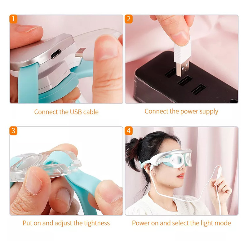 Eye Massager LED Pon Compress Light Therapy Anti Aging Health Care Skin Tighten Vibration Protector Beauty s Massage 221116
