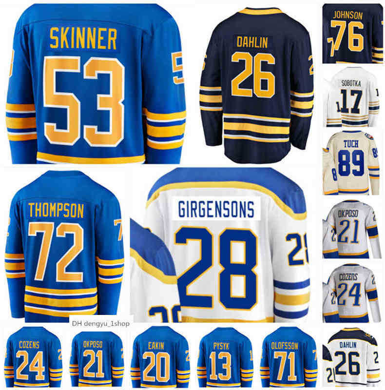2022 Buffalo Jeff Skinner Hockey Jersey Dylan Cozens Kyle Okposo Rasmus Dahlin Jack Eichel Tage Thompson Girgensons BUF Custom Stitched Men, Colour 8
2022 Buffalo Jeff Skinner Hockey Jersey Dylan Cozens Kyle Okposo Rasmus Dahlin Jack Eichel Tage Thompson Girgensons BUF Custom Stitched Men, Colour 8