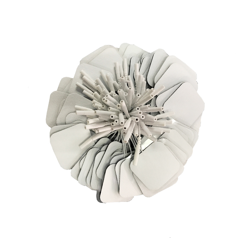Other Massage Items 100/20p 5x5cm TENS Ems Nerve Muscle Stimulator Electrode Pads Gel Stickers s Physiotherapy Machine 2mm Plug 221116