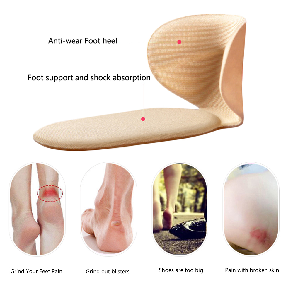 Shoe Parts Accessories Half Insoles for Women s Back Stickers High Heels Liner Insert Heel Pain Relief Protector Cushion Pads Size Reducer 221116