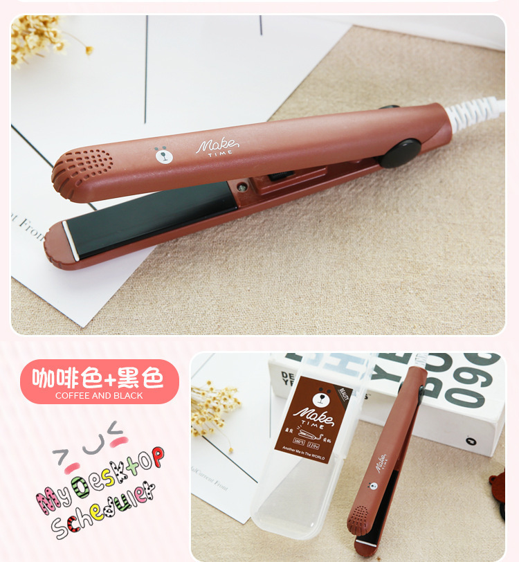 Curling Irons Rod Hair Straightener Student Mini Female Small Electric Splint Curl Dual-Use Bangs Curler 221116