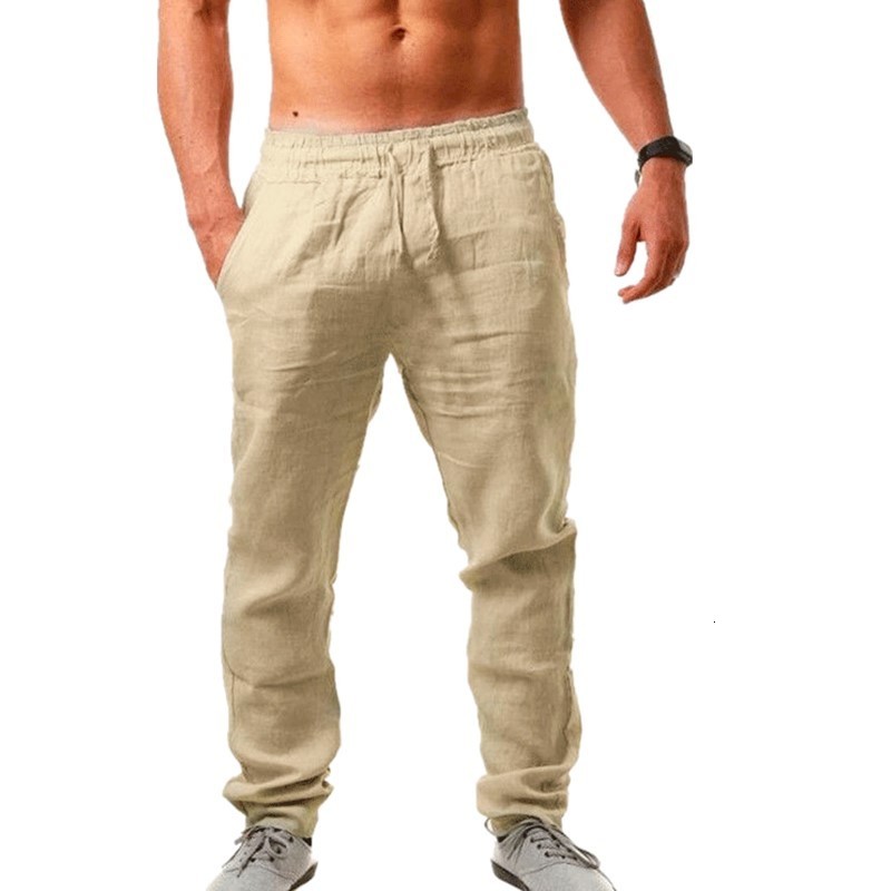 Men's Pants BOLOBAO Linen Male Summer Breathable Cotton Solid Color Trousers Fitness Streetwear Sweatpants 221116