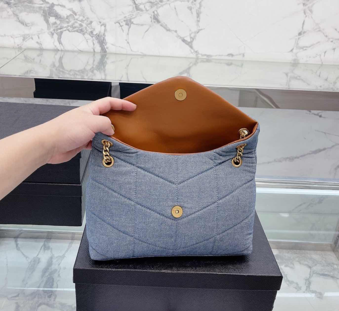 denim handbag Womens cross body shoulder Chain letter designer bag 5A top handbags Fashion lady se Free shipping