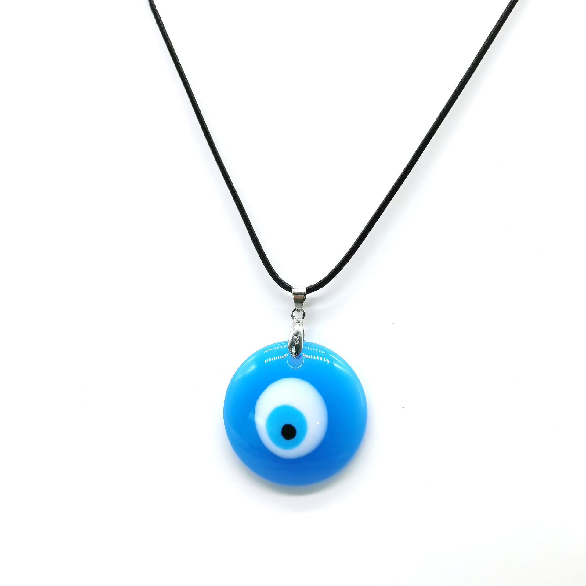 30MM Coloured Resin Evil Eyes Necklaces Fashion Turkish Lucky Blue eye Necklace For Friend Jewelry Gift