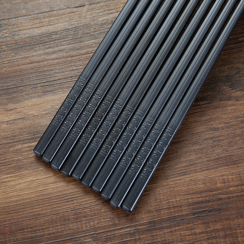 Glass Fiber Alloy Chopsticks Black Reusable Dishwasher Safe Sushi Fast Food Noodles Chop Sticks Chinese Cutlery3205932