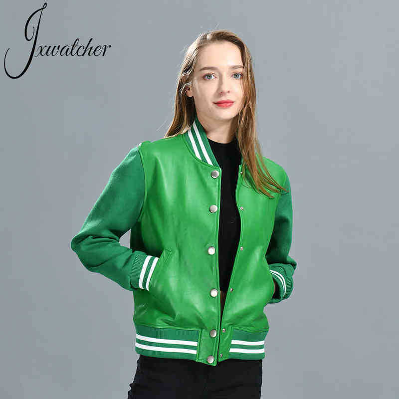 Spring Baseball Bomber Real Leather Jacket Streetwear Unisex Hip Hop Patchwork Women Men Loose Leather Jackets Casual Fall J220727, Black
Spring Baseball Bomber Real Leather Jacket Streetwear Unisex Hip Hop Patchwork Women Men Loose Leather Jackets Casual Fall J220727, Black